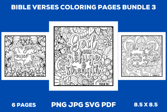 Bible Verses Coloring Pages Bundle 3 Review for Embroidery Projects