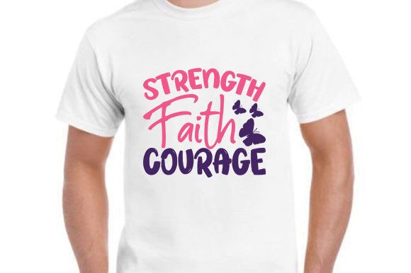Breast Cancer T Shirt Design, Strength