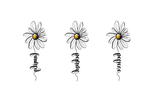 Family Be Kind Believe Daisy Flower: A Heartfelt Embroidery Design