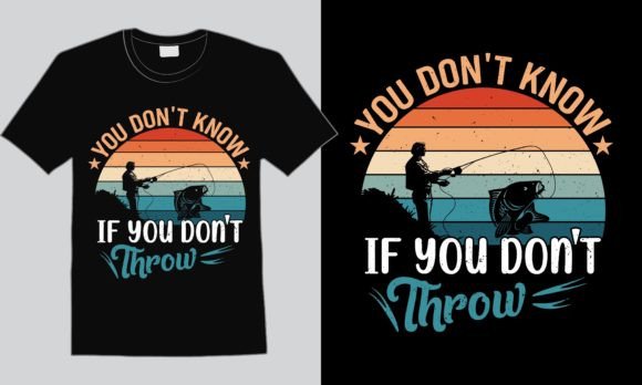 Fishing T-Shirt Design: A Typographic Delight for Custom Projects