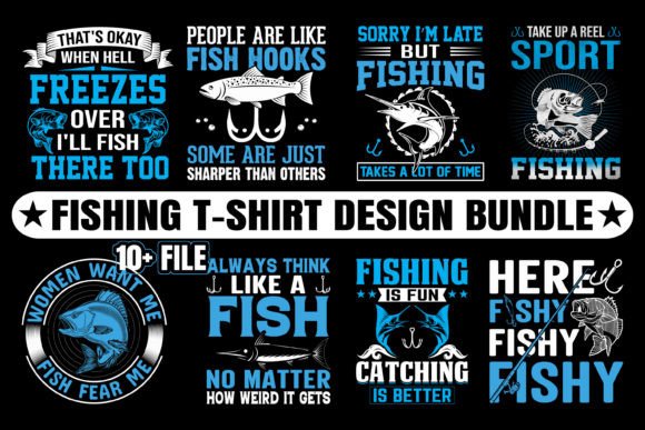 Fishing Tshirt Design Bundle Review: A Typographic Treat for Embroidery Projects