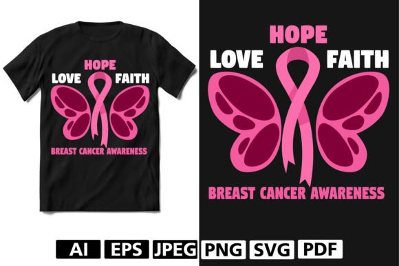 Hope Love Faith Breast Cancer Awareness Design Review