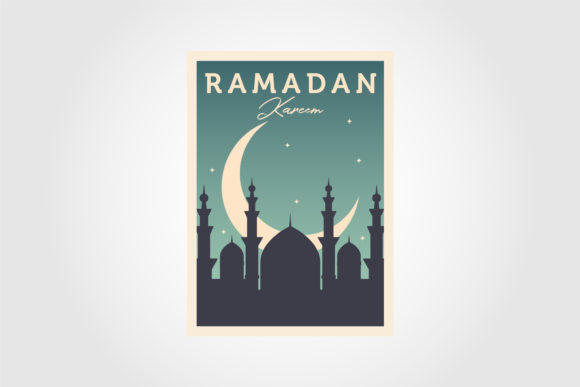 Mosque Landscape Background Poster Review for Embroidery Projects